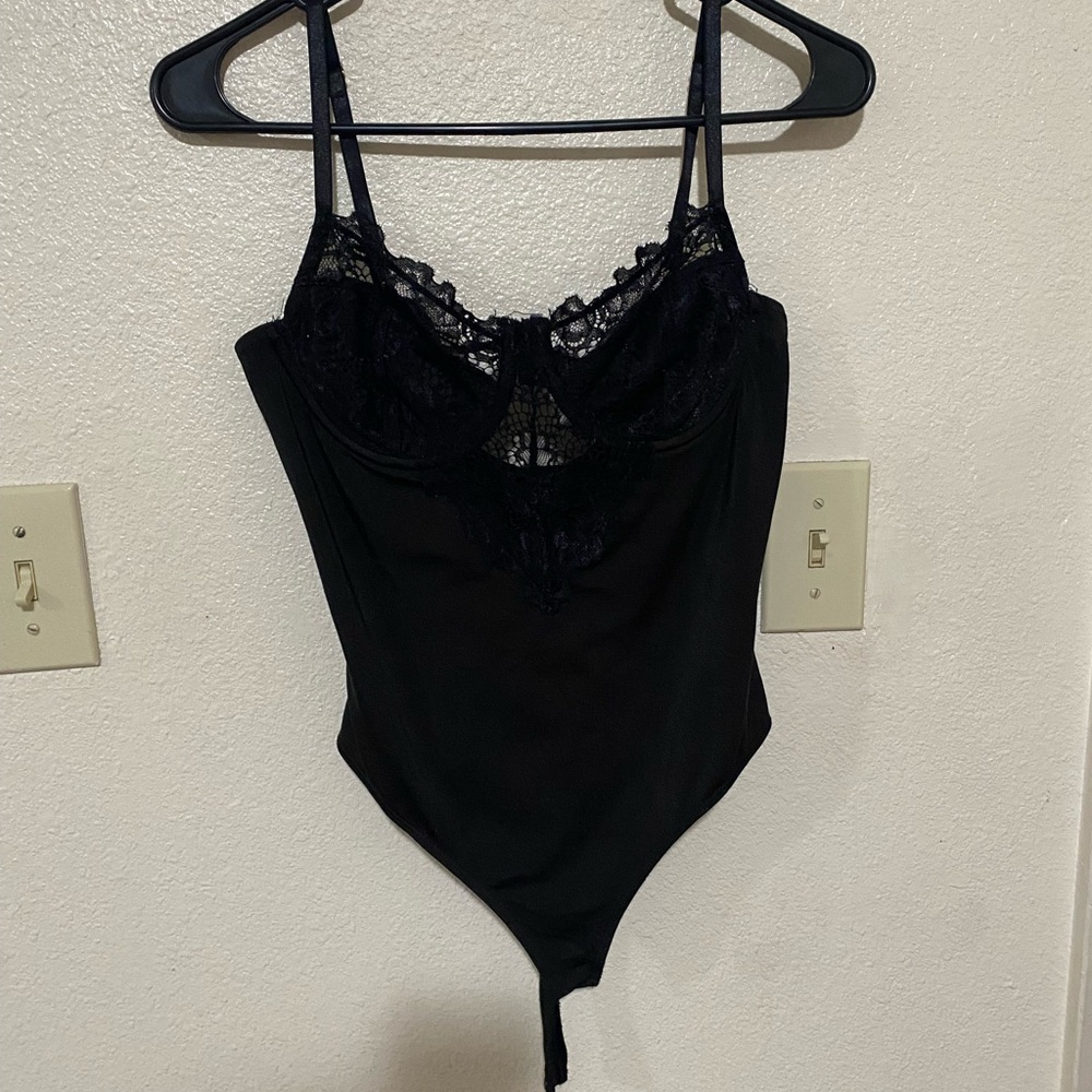 Iris Black Lace Bodysuit